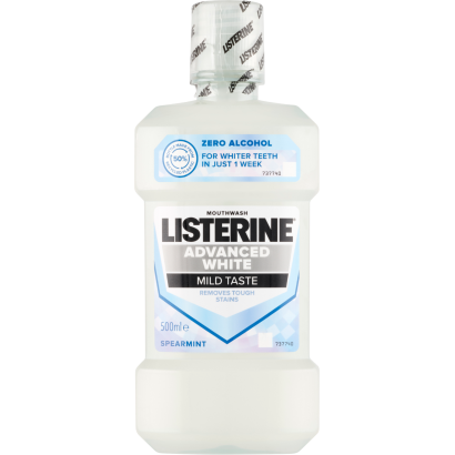Listerine Advanced White Mild Taste szájvíz 500 ml