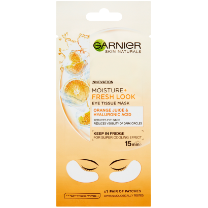 Garnier Skin Naturals Tissue Mask Moisture+ Energizáló Textil Maszk Szemkörnyékre 6 g