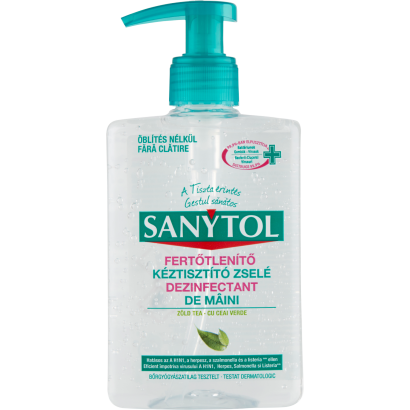 Sanytol fertőtlenítő kéztisztító zselé zöld tea 250 ml