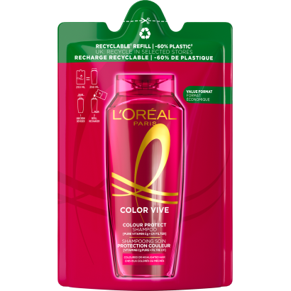 ĽOréal Paris Elseve Color Vive sampon utántöltő, 250 ml