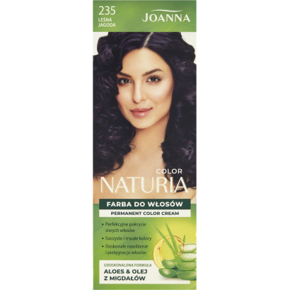 Joanna Naturia Color 235 Fekete Áfonya tartós krémhajfesték tejfehérjével és őszibarack kivonattal