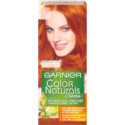 Garnier Color Naturals Tartós hajfesték 7 .40 Érzéki rézvörös, 60 +40 +12 ml
