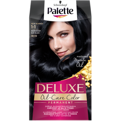 Palette Deluxe 1-1 kékesfekete tartós hajfesték