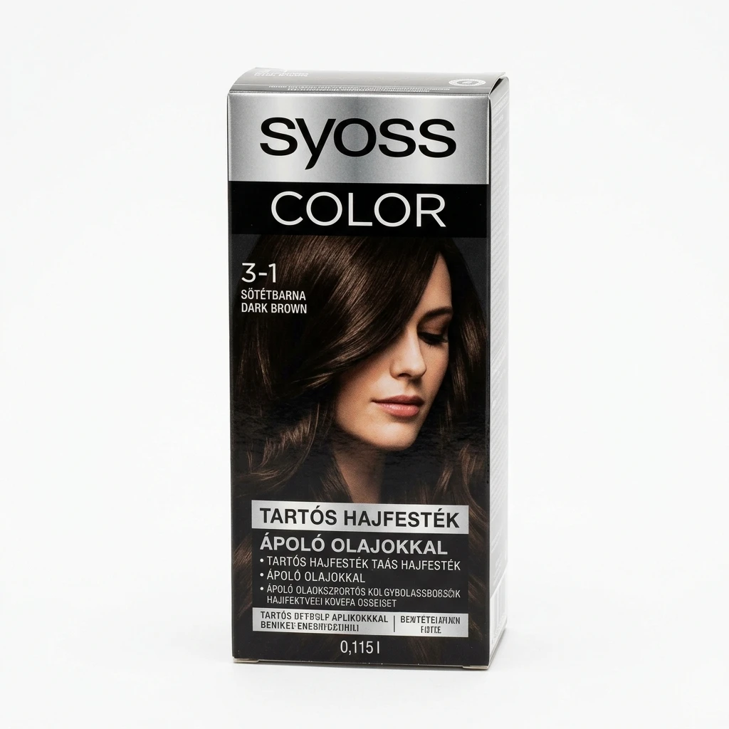 Syoss Color tartós hajfesték 3-1 sötétbarna