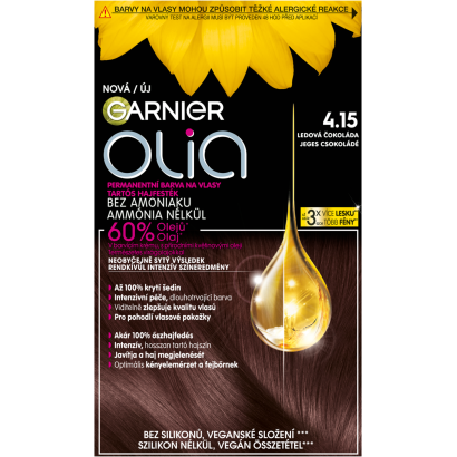 Garnier Olia tartós hajfesték 4 .15 Jeges csokoládé, 60 +60 +54 ml