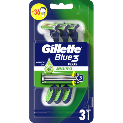 Gillette Blue3 Plus Sensitive, Eldobható Borotva Férfiaknak,  Darabos Kiszerelés