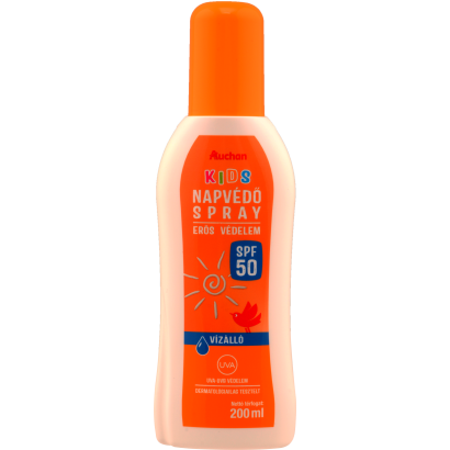 Auchan Nívó Gyerek napvédő spray F50 200 ml vízálló