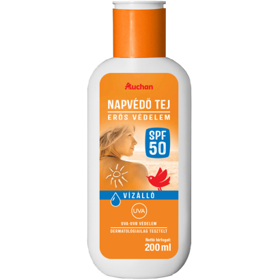 Auchan Kedvenc Naptej F50 200 ml vízálló