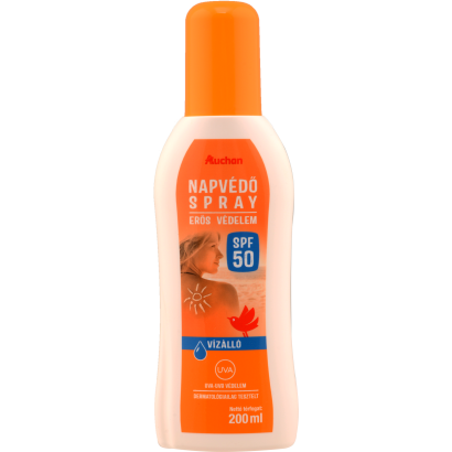 Auchan Kedvenc Napvédő spray F50 200 ml vízálló