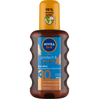 NIVEA SUN Protect & Bronze barnulást támogató napolaj spray FF30 200 ml