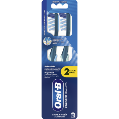 ORAL-B PRO-CLEAN ADVANCED Manuális Fogkefe – Mélytisztítás – Medium, 2