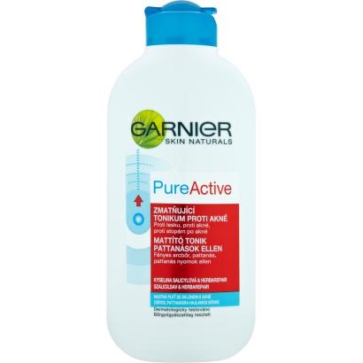 Garnier Skin Naturals PureActive pattanás csökkentő, mattító tonik 200 ml
