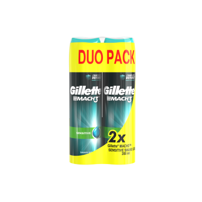 Gillette Mach3 Complete Defense Sensitive Férfi Borotvazselé 2x200 ml