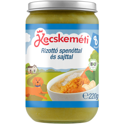 Kecskeméti Rizottó spenóttal és sajttal 8hó 220g