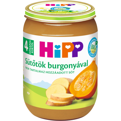 HiPP sütőtök burgonyával főzelék a babának 4 hónapos kortól 190 g