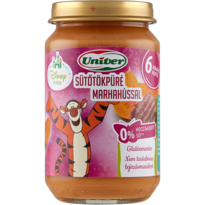 Univer bio sütőtökpüré marhahússal bébiétel, 6 hónapos kortól 163 g