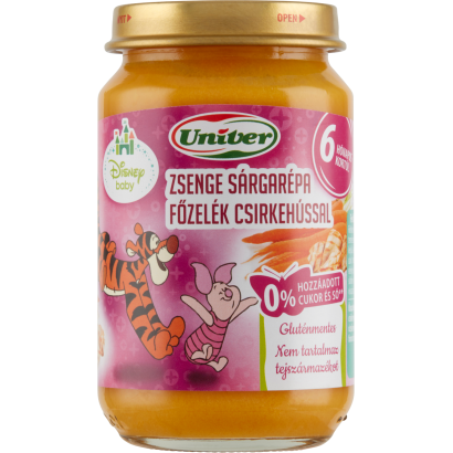 Univer zsenge sárgarépa főzelék csirkehússal bébiétel 6 hónapos kortól 163 g