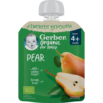 Gerber bio körte gyümölcspüré, 4 hónapos kortól 80 g