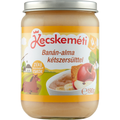 Kecskeméti banán-alma kétszersülttel bébidesszert 4 hónapos kortól 190 g