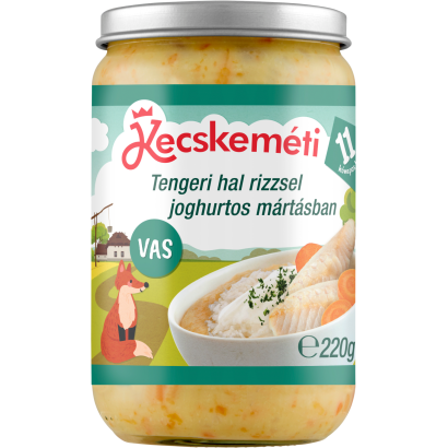 Kecskeméti tengeri hal rizzsel joghurtos mártásban bébiétel 11 hónapos kortól 220 g