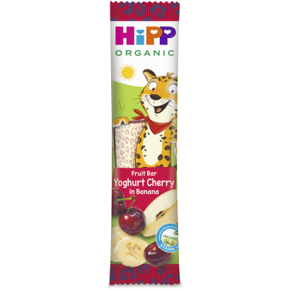 HiPP bio gyümölcsszelet joghurt-meggy banánban 1 éves kortól 23 g