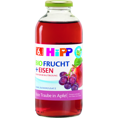 HiPP bio alma-szőlő-arónia gyümölcsnektár C-vitaminnal és vassal bébiital 6 hónapos kortól 0,5 l