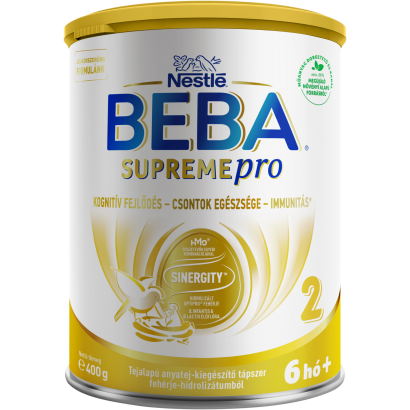 Beba SupremePro 2 tejalapú anyatej-kiegészítő tápszer fehérje-hidrolizátumból 6 hó+ 400 g
