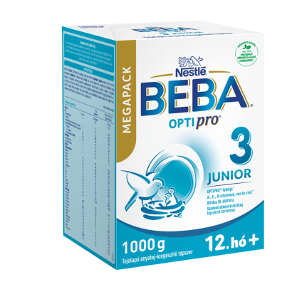 Beba Optipro 3 Junior tejalapú anyatej-kiegészítő tápszer 12. hó+ 2 x 500 g (1000 g)