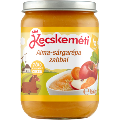 Kecskeméti alma-sárgarépa zabbal bébidesszert 6 hónapos kortól 190 g