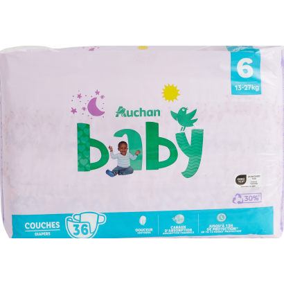 Auchan Kedvenc Baby nadrágpelenka 6-os méret 13-27 kg 36 db