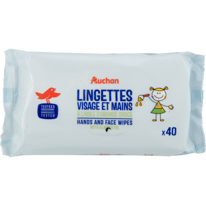 Auchan baba nedves törlőkendő 40db