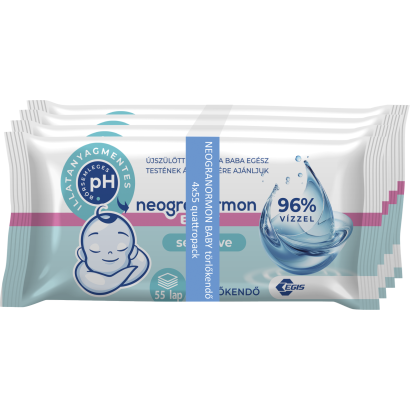 Neogranormon Baby Sensitive törlőkendő 4 x 55 db