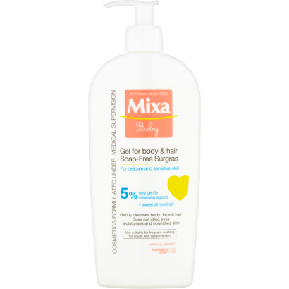Mixa Baby tápláló tusfürdő és sampon 2 az 1-ben 400 ml