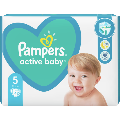 Pampers Active Baby Pelenka, Méret: 5, 42 db, 11kg-16kg