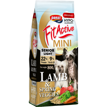 Panzi Pet Fit Active Bárány teljesértékű szárazeledel idős vagy súlyproblémás kutyák számára 800 g