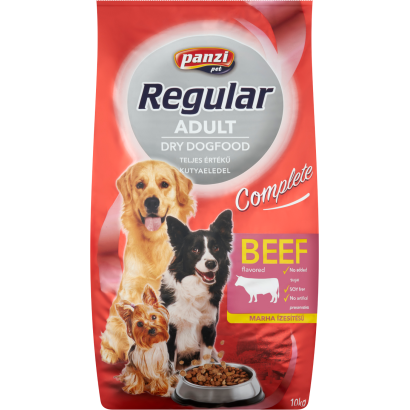 Panzi Pet Regular Adult Dog teljesértékű kutyaeledel marha ízesítéssel 10 kg