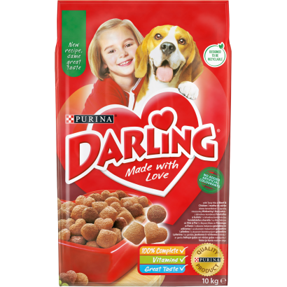 Purina Darling marha és csirke ízletes keverékével száraz kutyaeledel 10 kg