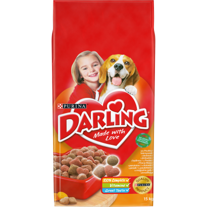Purina Darling csirke és pulyka ízletes keverékével száraz kutyaeledel 15 kg