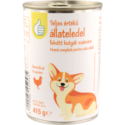 Auchan Tipp Teljes értékű állateledel felnőtt kutyák számára baromfival