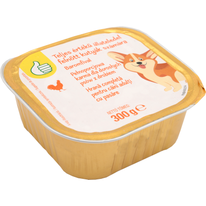 Auchan Tipp teljes értékű állateledel felnőtt kutyák számára baromfival 300 g
