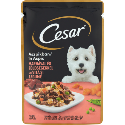 Cesar teljes értékű nedves eledel felnőtt kutyák részére marhával és zöldséggel aszpikban 100 g