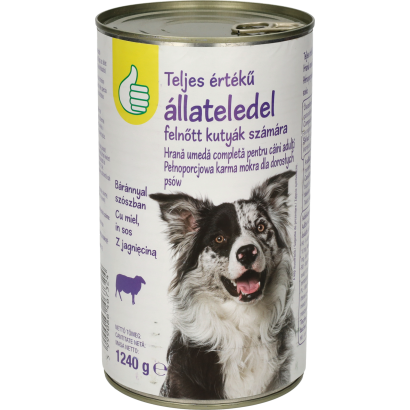 Auchan Tipp teljes értékű állateledel kutyának bárány 1240g
