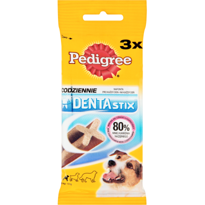 Pedigree DentaStix kiegészítő állateledel 5-10 kg-os, 4 hónapnál idősebb kutyák számára 3 db 45 g