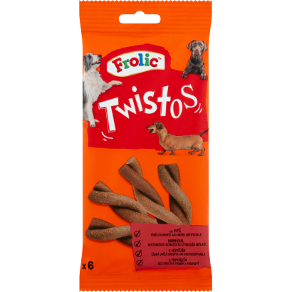 Frolic Twistos kiegészítő állateledel felnőtt kutyák számára marhával 6 db 105 g