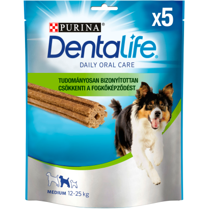 Purina Dentalife Medium jutalomfalat felnőtt kutyák számára 5 db 115 g