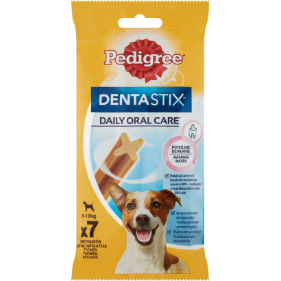 Pedigree DentaStix kiegészítő állateledel 5-10 kg-os, 4 hónapnál idősebb kutyák számára 7 db 110 g
