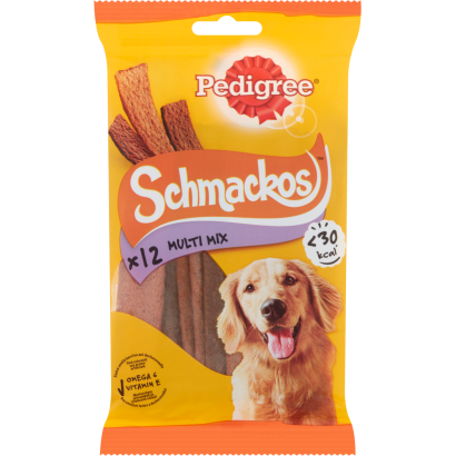 Pedigree Schmackos Multi Mix kiegészítő állateledel felnőtt kutyák számára 12 db 86 g
