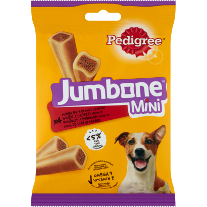 Pedigree Jumbone Mini marha és baromfi ízesítésű kiegészítő állateledel felnőtt kutyák számára 160 g