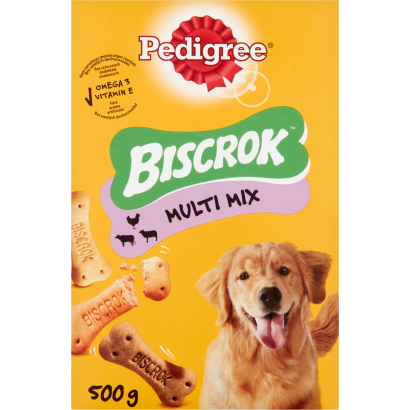 Pedigree Biscrok Multi Mix csirke-marha-bárány kiegészítő állateledel felnőtt kutyák számára 500 g