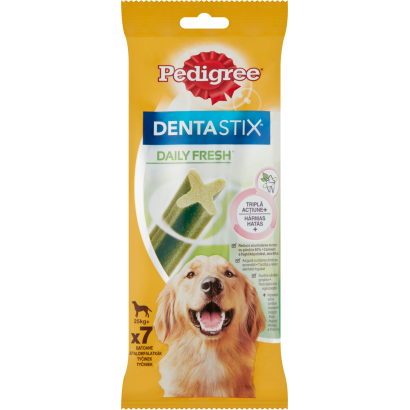 Pedigree DentaStix kiegészítő állateledel 25 kg feletti, 4 hónapnál idősebb kutyáknak 7 db 270 g